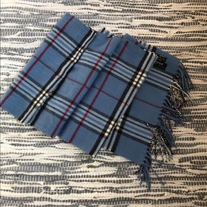 Unisex Winter/fashion scarf, blue tartan